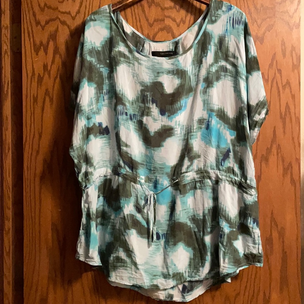 Calvin Klein silky tie-dyed tunic